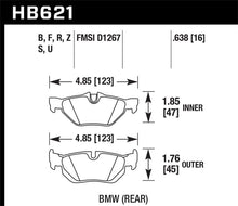 Load image into Gallery viewer, Hawk 08-11 BMW 128i / 10 BMW 323i / 07-11 BMW 328i / 07-11 BMW 328XI HT-10 Race Rear Brake Pads
