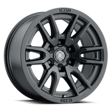 Load image into Gallery viewer, ICON Vector 6 17x8.5 6x135 6mm Offset 5in BS 87.1mm Bore Satin Black Wheel
