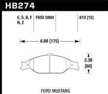 Load image into Gallery viewer, Hawk 99-04 Ford Mustang Base/GT HPS Street Front Brake Pads
