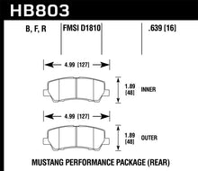 Load image into Gallery viewer, Hawk 16-17 Ford Mustang Brembo Package HPS Rear Brake Pads
