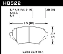 Load image into Gallery viewer, Hawk 2006-2006 Mazda MX-5 Miata Club Spec HPS 5.0 Front Brake Pads
