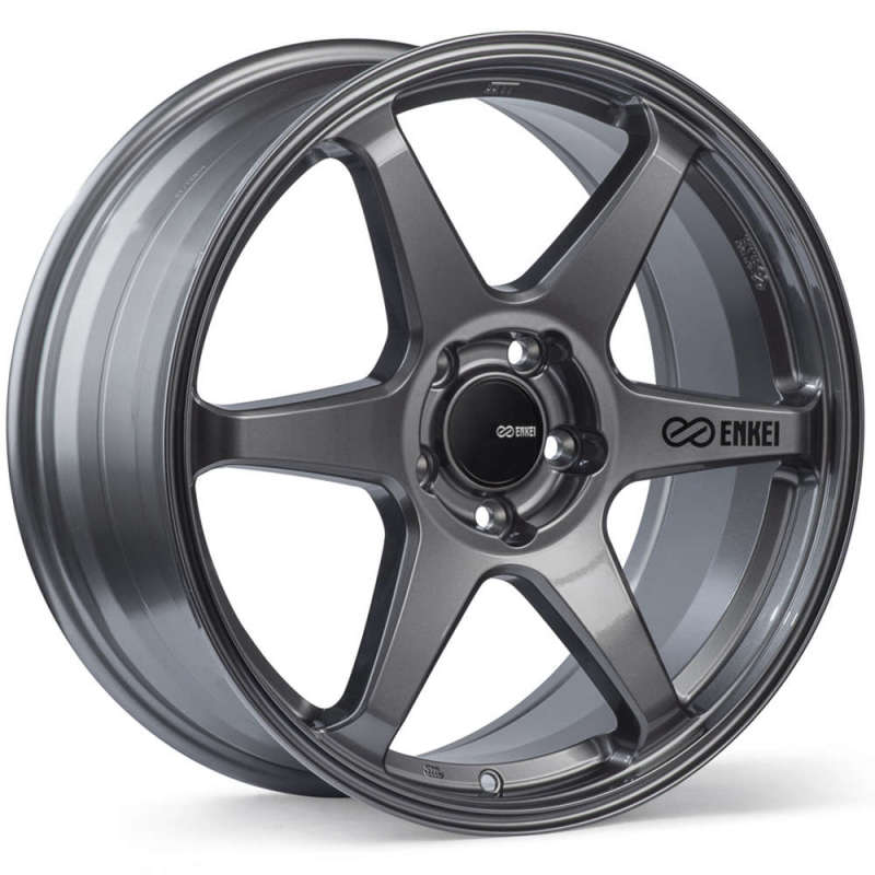 Enkei T6R 18x8.5 45mm Offset 5x100 Bolt Pattern 72.6 Bore Gloss Gunmetal Wheel