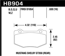 Load image into Gallery viewer, Hawk 16-18 Ford Mustang Shelby GT350/GT350R Performance Ceramic Rear Brake Pads
