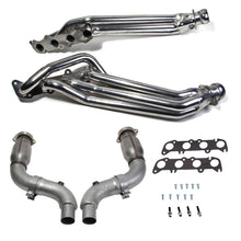 Load image into Gallery viewer, BBK 15-23 Ford Mustang GT 5.0 1-7/8in Headers w/High Flow Catted Mid Pipe (Silver Ceramic)
