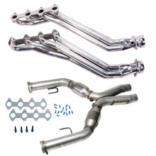 Load image into Gallery viewer, BBK 05-10 Ford Mustang GT 1 5/8 Long Tube Headers w/High Flow Catted X-Pipe (Silver Ceramic)
