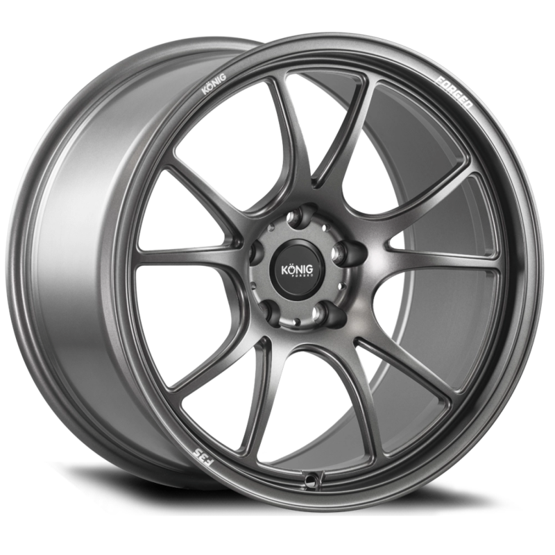 Konig Forged F3S 18X9.5 5X114.3 ET35 Satin Charcoal Knurled Bead