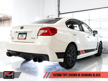 Load image into Gallery viewer, AWE Tuning Subaru WRX/STI VA/GV Sedan Track Edition Exhaust - Diamond Black Tips (102mm)
