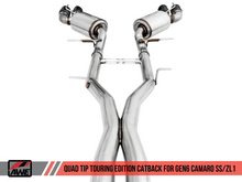 Load image into Gallery viewer, AWE Tuning 16-19 Chevy Camaro SS Res Cat-Back Exhaust -Touring Edition (Quad Diamond Black Tips)
