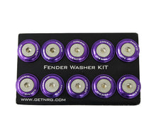 Load image into Gallery viewer, NRG Fender Washer Kit w/Rivets For Plastic (Purple) - Set of 10
