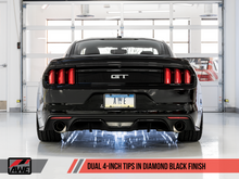 Load image into Gallery viewer, AWE Tuning S550 Mustang GT Cat-back Exhaust - Touring Edition (Diamond Black Tips)
