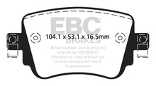 Load image into Gallery viewer, EBC 15-21 Volkswagen GTi 2.0 Turbo Yellowstuff Rear Brake Pads
