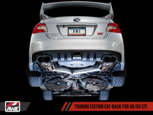 Load image into Gallery viewer, AWE Tuning Subaru STI VA / WRX GV / STI GV Sedan Touring Edition Exhaust - Chrome Silver Tip (102mm)
