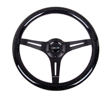 Load image into Gallery viewer, NRG Classic Wood Grain Steering Wheel (350mm) Black Sparkled Grip w/Black 3-Spoke Center
