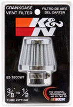 Load image into Gallery viewer, K&amp;N 2in Base OD x .375in Flange ID x 1.75in H Rubber Base Crankcase Vent Filter - White
