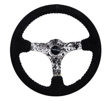 Load image into Gallery viewer, NRG Reinforced Steering Wheel (350mm / 3in. Deep) Blk Suede w/Hydrodipped Digi-Camo Spokes
