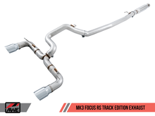 Load image into Gallery viewer, AWE Tuning Ford Focus RS Track Edition Cat-back Exhaust - Chrome Silver Tips
