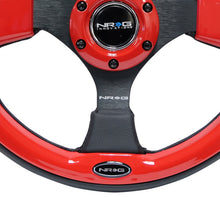 Load image into Gallery viewer, NRG Reinforced Steering Wheel (320mm) Blk w/Red Trim &amp; 5mm 3-Spoke
