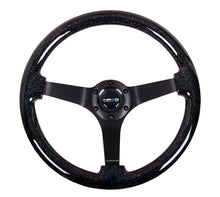 Load image into Gallery viewer, NRG Reinforced Steering Wheel (350mm / 3in Deep) Classic Blk Sparkle Wood Grain w/Blk 3-Spoke Center
