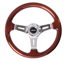 Load image into Gallery viewer, NRG Classic Wood Grain Steering Wheel (330mm) Wood Grain w/Chrome 3-Spoke Center
