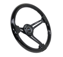 Load image into Gallery viewer, NRG Reinforced Steering Wheel (350mm / 3in. Deep) Blk Wood w/Blk Matte Spoke/Black Center Mark
