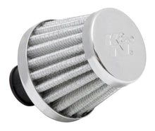 Load image into Gallery viewer, K&amp;N 2in Base OD x .375in Flange ID x 1.75in H Rubber Base Crankcase Vent Filter - White
