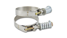 Load image into Gallery viewer, Vibrant SS T-Bolt Clamps Pack of 2 Size Range: 2.25in to 2.55in O.D. For use w/ 2.00in I.D. Coupling
