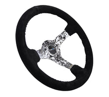 Load image into Gallery viewer, NRG Reinforced Steering Wheel (350mm / 3in. Deep) Blk Suede w/Hydrodipped Digi-Camo Spokes
