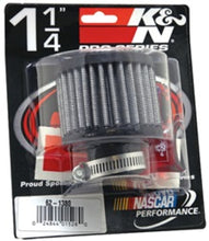 Load image into Gallery viewer, K&amp;N 1.25in Flange ID x 3in OD x 2.5 inch H Rubber Base Crankcase Vent Filter
