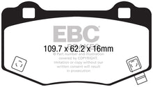 Load image into Gallery viewer, EBC 15-17 Ford Mustang Shelby GT350/GT350R Yellowstuff Rear Brake Pads
