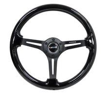 Load image into Gallery viewer, NRG Reinforced Steering Wheel (350mm / 3in. Deep) Blk Wood w/Blk Matte Spoke/Black Center Mark
