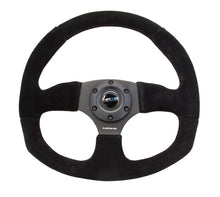 Load image into Gallery viewer, NRG Reinforced Steering Wheel (320mm Horizontal / 330mm Vertical) Black Suede w/Black Stitching
