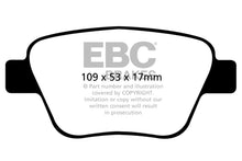 Load image into Gallery viewer, EBC 10-13 Audi A3 2.0 Turbo (Bosch rear caliper) Redstuff Rear Brake Pads
