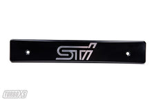 Load image into Gallery viewer, Turbo XS 15-17 Subaru WRX/STi Billet Aluminum License Plate Delete Black Machined STi Logo
