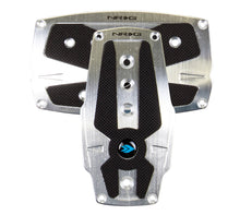 Load image into Gallery viewer, NRG Brushed Aluminum Sport Pedal A/T - Silver w/Black Rubber Inserts
