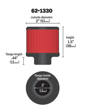 Load image into Gallery viewer, K&amp;N Clamp On Rubber Base Crankcase Vent Filter 0.5in Flange ID 2in OD 1.5in Height
