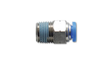 Load image into Gallery viewer, Vibrant Male Straight Pneumatic Vacuum Fitting 1/8in NPT Thread for use with 3/8in 9.5mm OD tubing
