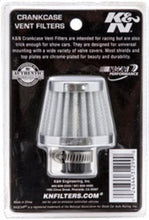 Load image into Gallery viewer, K&amp;N 2in Base OD x .375in Flange ID x 1.75in H Rubber Base Crankcase Vent Filter - White
