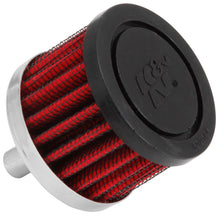 Load image into Gallery viewer, K&amp;N Steel Base Crankcase Vent Filter 0.375in Vent OD x 2in OD x 1.5in Height
