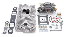 Load image into Gallery viewer, Edelbrock Manifold And Carb Kit Performer Eps Small Block Chevrolet 1957-1986 Natural Finish
