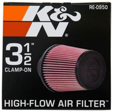 Load image into Gallery viewer, K&amp;N Universal Rubber Filter 3 1/2inch ID FLG / 6inch Base / 4-5/8inch Top / 6inch Height
