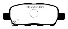 Load image into Gallery viewer, EBC 08-13 Infiniti EX35 3.5 Redstuff Rear Brake Pads
