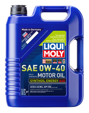 Load image into Gallery viewer, LIQUI MOLY 5L Synthoil Energy A40 Motor Oil SAE 0W40
