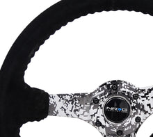 Load image into Gallery viewer, NRG Reinforced Steering Wheel (350mm / 3in. Deep) Blk Suede w/Hydrodipped Digi-Camo Spokes
