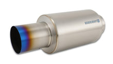 Load image into Gallery viewer, Vibrant Titanium Muffler w/Straight Cut Burnt Tip 4in Inlet / 4in Outlet
