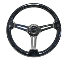 Load image into Gallery viewer, NRG Reinforced Steering Wheel (350mm / 3in. Deep) Black Multi Color Flake Wood w/ Black Matte Center
