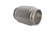 Load image into Gallery viewer, Vibrant SS Flex Coupling w/ Interlock Liner and Mesh Braid 3in Inlet/Outlet x 6in long
