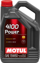 Load image into Gallery viewer, Motul 5L Engine Oil 4100 POWER 15W50 - VW 505 00 501 01 - MB 229.1
