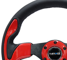 Load image into Gallery viewer, NRG Reinforced Steering Wheel (320mm) Blk w/Red Trim &amp; 5mm 3-Spoke
