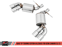 Load image into Gallery viewer, AWE Tuning 16-19 Chevrolet Camaro SS Axle-back Exhaust - Touring Edition (Quad Chrome Silver Tips)
