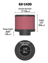 Load image into Gallery viewer, K&amp;N 1.375in Flange ID x 3in OD x 2.5in H Rubber Base Crankcase Vent Filter
